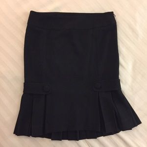 Arden B Pleated Hi/Lo Flounce Skirt